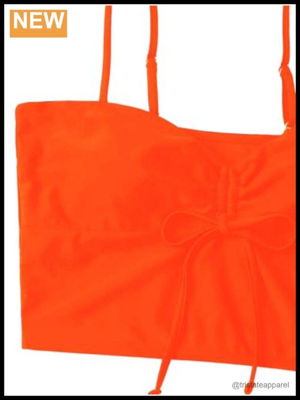 Women's Tankini Set 2 Piece High Stretch Wireless Removable Padding Drawstring - Picture 2 of 4